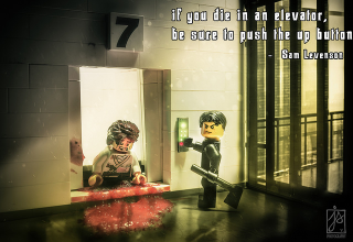 Illustration for article titled Lego bricks create nightmares in a grisly new serial killer photo series
